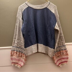 Easel Oversized Sweater Women Medium Multi-Color Long Sleeve Bold Artsy sz. S